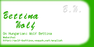 bettina wolf business card